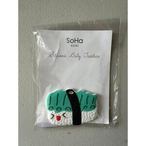 NWT SoHa Keiki Maki Shape Non Toxic Food Grade Safe Silicone Baby Teether